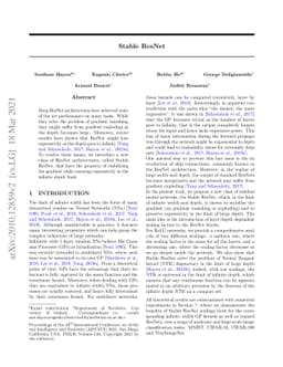 Stable ResNet