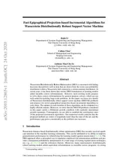Fast Epigraphical Projection-based Incremental Algorithms for
  Wasserstein Distributionally Robust Support Vector Machine