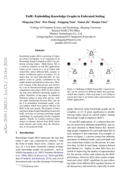 FedE: Embedding Knowledge Graphs in Federated Setting