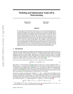 Modeling and Optimization Trade-off in Meta-learning