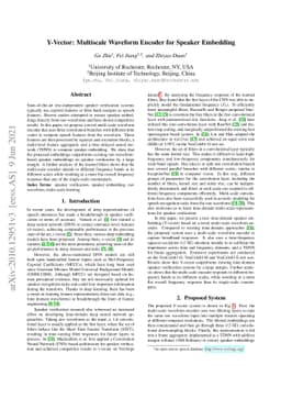 Y-Vector: Multiscale Waveform Encoder for Speaker Embedding