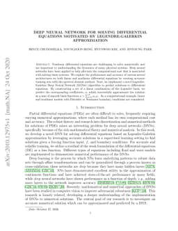 Deep neural network for solving differential equations motivated by
  Legendre-Galerkin approximation