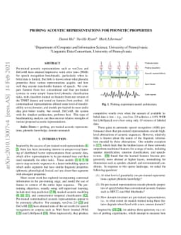 Probing Acoustic Representations for Phonetic Properties