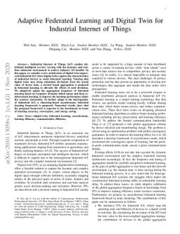 Adaptive Federated Learning and Digital Twin for Industrial Internet of
  Things