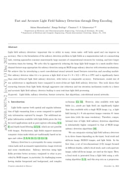 Fast and Accurate Light Field Saliency Detection through Deep Encoding