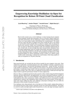 Empowering Knowledge Distillation via Open Set Recognition for Robust 3D
  Point Cloud Classification