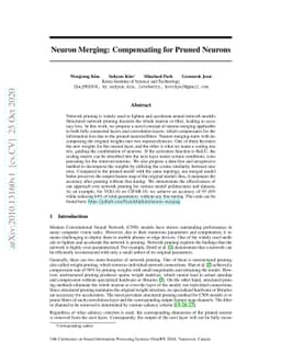 Neuron Merging: Compensating for Pruned Neurons