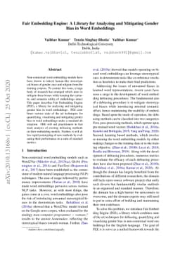 Fair Embedding Engine: A Library for Analyzing and Mitigating Gender
  Bias in Word Embeddings