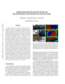 Amodal Segmentation through Out-of-Task and Out-of-Distribution
  Generalization with a Bayesian Model