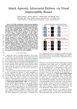 Attack Agnostic Adversarial Defense via Visual Imperceptible Bound