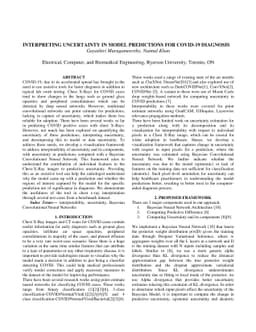 Interpreting Uncertainty in Model Predictions For COVID-19 Diagnosis