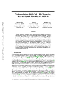 Variance-Reduced Off-Policy TDC Learning: Non-Asymptotic Convergence
  Analysis