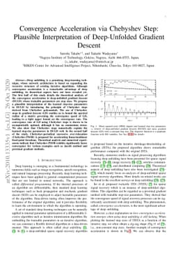 Convergence Acceleration via Chebyshev Step: Plausible Interpretation of
  Deep-Unfolded Gradient Descent
