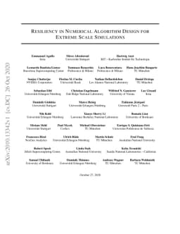 Resiliency in Numerical Algorithm Design for Extreme Scale Simulations