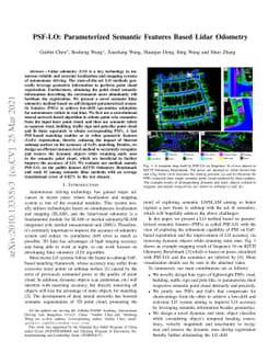 PSF-LO: Parameterized Semantic Features Based Lidar Odometry