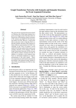 Graph Transformer Networks with Syntactic and Semantic Structures for
  Event Argument Extraction