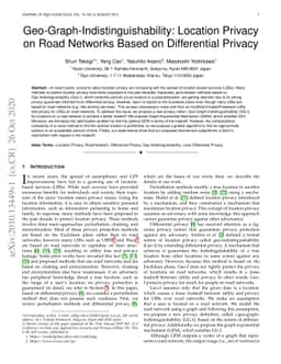 Geo-Graph-Indistinguishability: Location Privacy on Road Networks Based
  on Differential Privacy