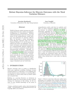 Robust Bayesian Inference for Discrete Outcomes with the Total Variation
  Distance