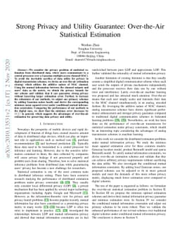 Strong Privacy and Utility Guarantee: Over-the-Air Statistical
  Estimation