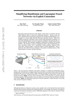 Simplifying Hamiltonian and Lagrangian Neural Networks via Explicit
  Constraints