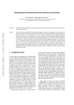 Interpreting convolutional networks trained on textual data