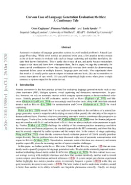 Curious Case of Language Generation Evaluation Metrics: A Cautionary
  Tale