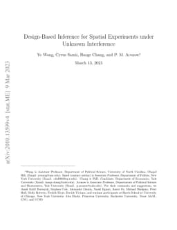 Design-Based Inference for Spatial Experiments under Unknown
  Interference