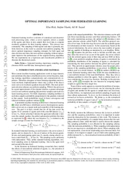 Optimal Importance Sampling for Federated Learning