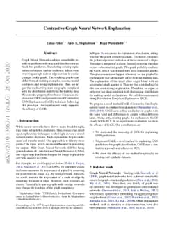 Contrastive Graph Neural Network Explanation
