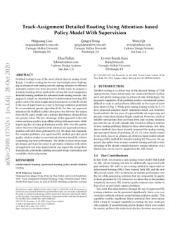 Track-Assignment Detailed Routing Using Attention-based Policy Model
  With Supervision