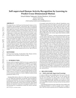 Self-supervised Human Activity Recognition by Learning to Predict
  Cross-Dimensional Motion