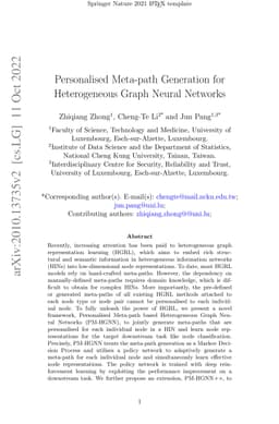 Personalised Meta-path Generation for Heterogeneous GNNs