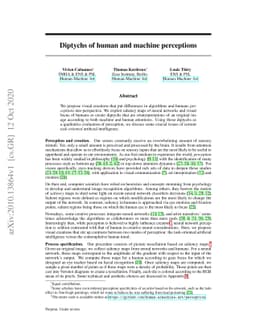 Diptychs of human and machine perceptions