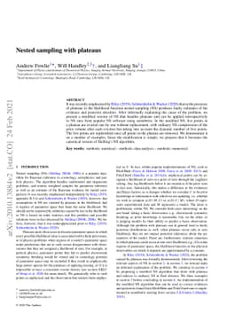 Nested sampling with plateaus