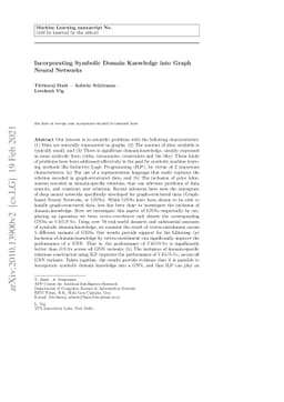 Incorporating Symbolic Domain Knowledge into Graph Neural Networks