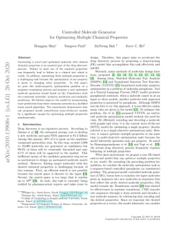 Controlled Molecule Generator for Optimizing Multiple Chemical
  Properties