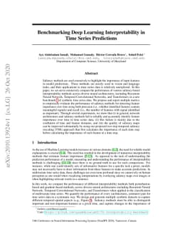Benchmarking Deep Learning Interpretability in Time Series Predictions