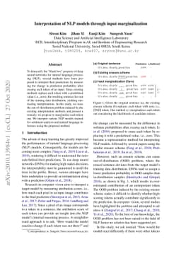 Interpretation of NLP models through input marginalization