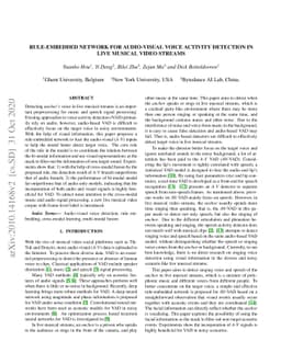 Rule-embedded network for audio-visual voice activity detection in live
  musical video streams