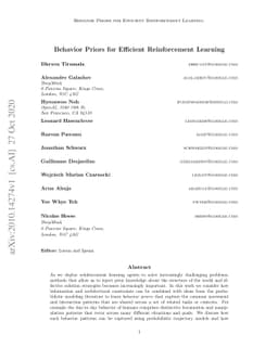 Behavior Priors for Efficient Reinforcement Learning