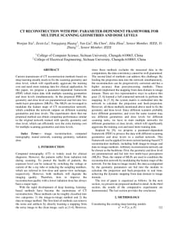 CT Reconstruction with PDF: Parameter-Dependent Framework for Multiple
  Scanning Geometries and Dose Levels