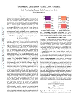 Upsampling artifacts in neural audio synthesis