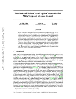 Succinct and Robust Multi-Agent Communication With Temporal Message
  Control