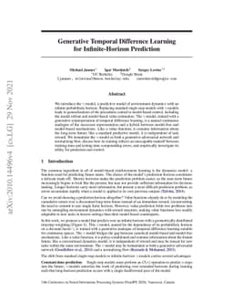 Generative Temporal Difference Learning for Infinite-Horizon Prediction