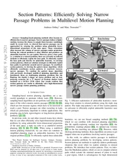 Section Patterns: Efficiently Solving Narrow Passage Problems in
  Multilevel Motion Planning