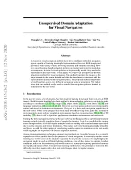 Unsupervised Domain Adaptation for Visual Navigation