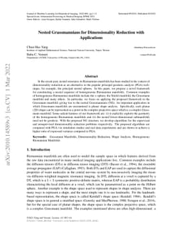Nested Grassmannians for Dimensionality Reduction with Applications