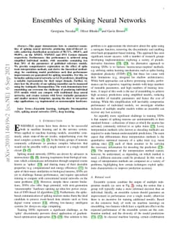 Ensembles of Spiking Neural Networks