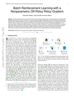Batch Reinforcement Learning with a Nonparametric Off-Policy Policy
  Gradient