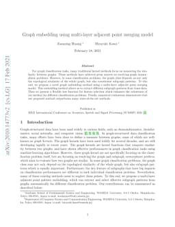 Graph embedding using multi-layer adjacent point merging model